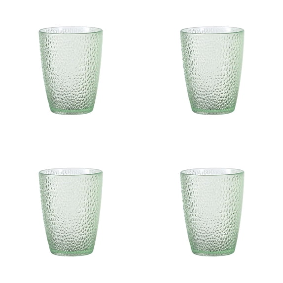 Reusable Acrylic Drinking Glasses 1-4 PCS, 16OZ Unbreakable Tumblers, Stackable Drinking Cups, BPA Free Dishwasher Safe for Home Restaurant Outdoors
