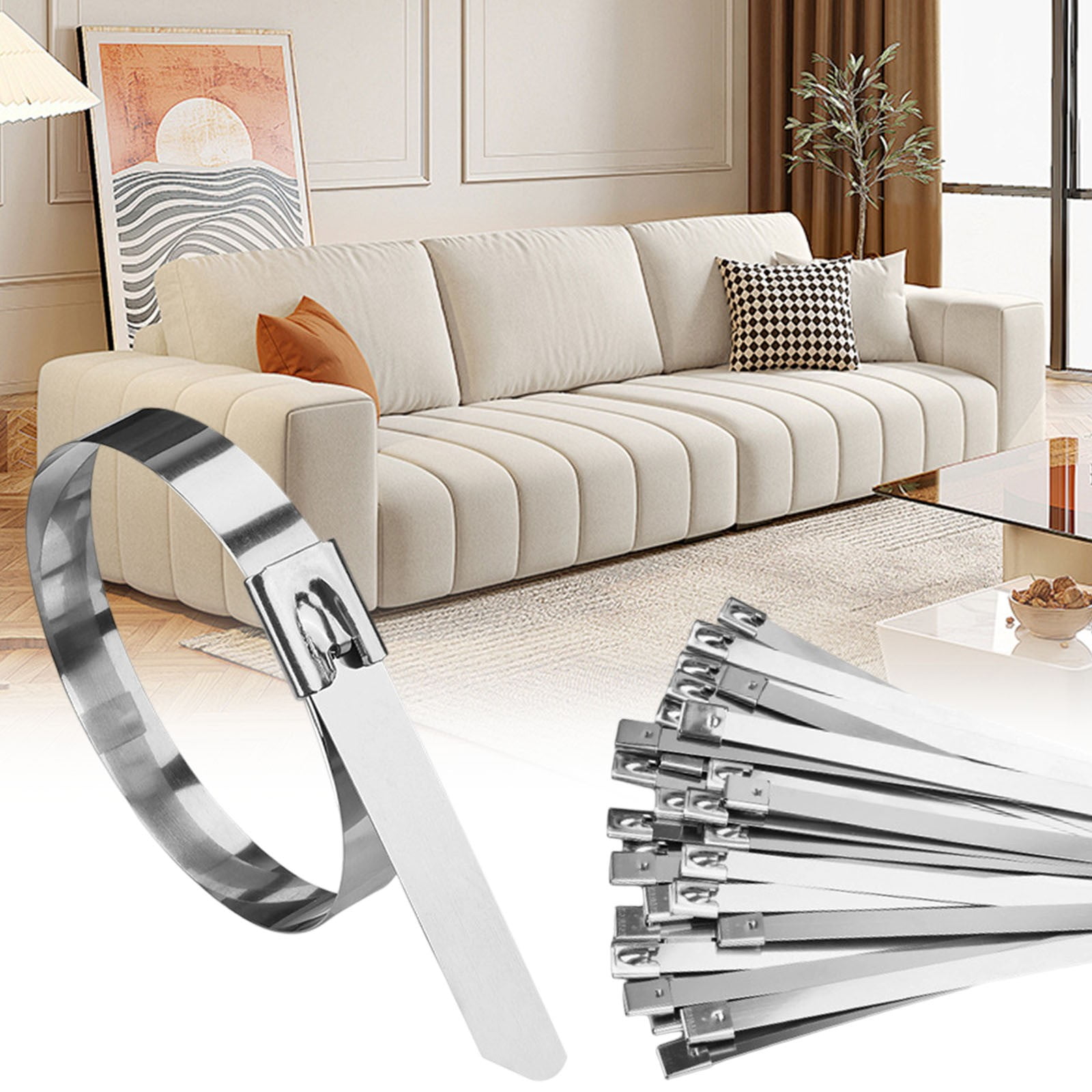 50PCS 7.5-Inch Nylon Cable Ties - 15kg Load Capacity, Writeable Serial Numbers, UV Resistant, Heavy-Duty For Industrial & Home Use