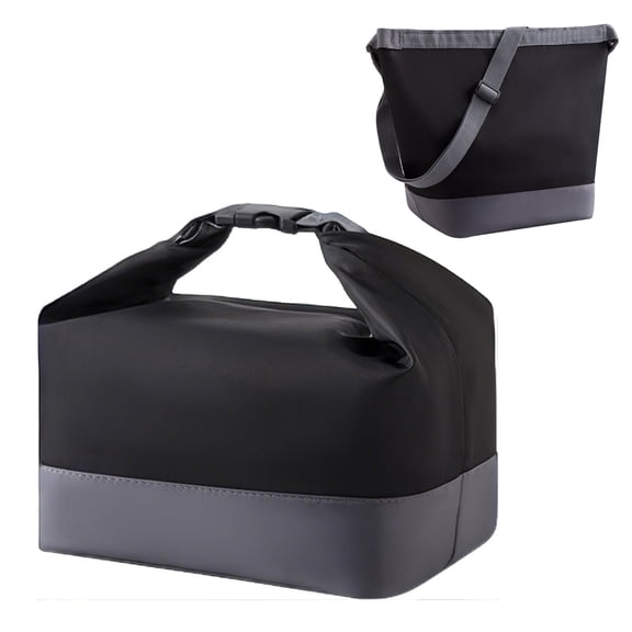 Lunch Box for Women Insulated Lunch Bag Cute Lunch Tote Adjustable Shoulder Strip Black