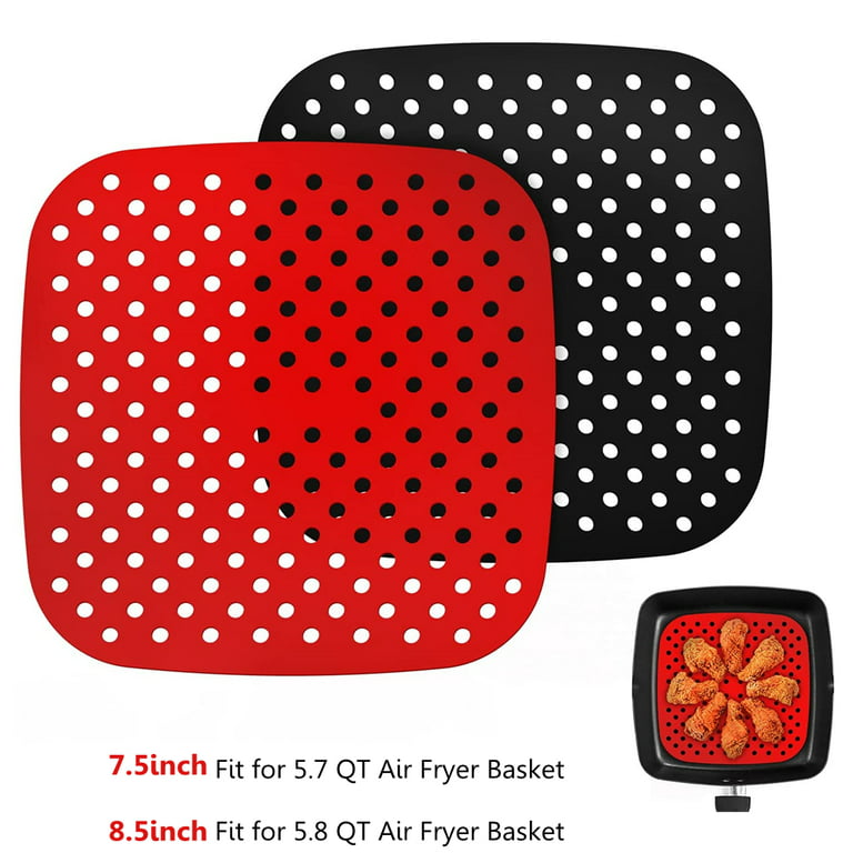 7.5 inch Air Fryer Silicone Pot,Food Safe Air Fryer Liners Reusable Instant  Vortex Air Fryer Toaster Oven Accessories Easy to Clean Air Fryer Basket