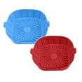 thumbnail image 1 of Reusable Air Fryer Silicone Liners for 2 to 3 QT Small Air Fryers,Set of 1-5 Pack Square Non-Stick Air Fryer Liners Silicone Pot Basket Baking Tray Air Fryer Accessories, 1 of 5