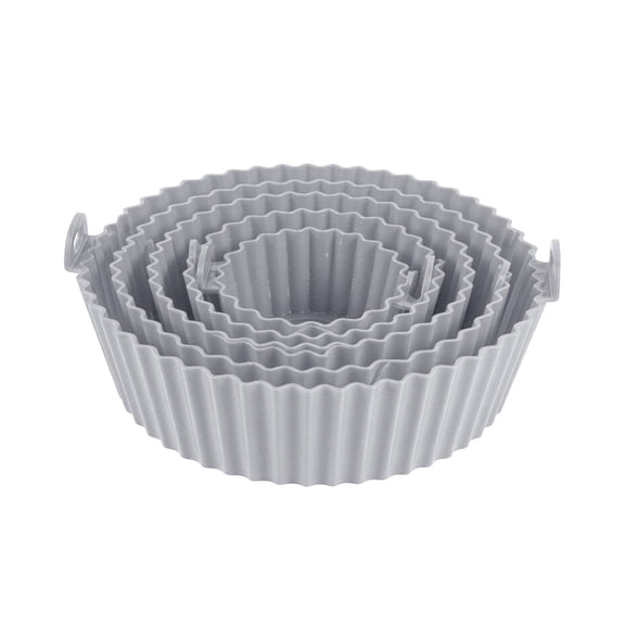 Reusable Air Fryer Silicone Liners and Round Baking Trays for Oven Microwave Steamer and Food Prep, Non Stick Cooking Bowls for Home Kitchens and Gifting