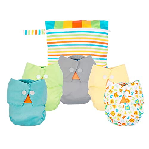 Reusable AllInOne Cloth Diapers With Colorwise Sizing And Bamboo