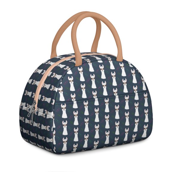 Reusable Alpaca Lnsulated Lunch Bag for Women & Men - Leakproof Water-Resistant Cooler Tote, Large Capacity for Work,Travel,Picnic,Beach & Office.