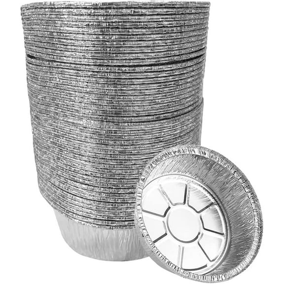 Reusable Aluminum Foil Air Fryer Liners, 50 PCS Non-Stick Round Oil-Proof Liners for Air Fryer, Steamer Basket, Instant Pot, Oven & Grill