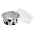 thumbnail image 1 of Reusable Aluminum Foil Baking Cups with Lids for Grilling, Steaming, Baking, Microwave & Toasting, 125ml Round Heat-Resistant Food Containers, 1 of 3