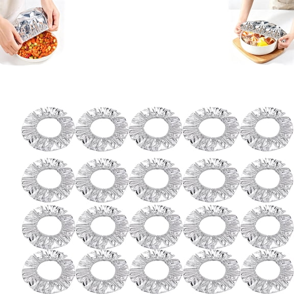 Reusable Aluminum Foil Food Covers, 2026 New Thickened Heat-Resistant Material with Continuous Warmth, Fresh Keeping Food Cover for Home Kitchen Meals Vegetables Fruits Leftovers