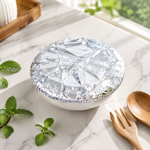 Reusable Aluminum Foil Food Covers, 2026 New Thickened Heat-Resistant Material with Continuous Warmth, Fresh Keeping Food Cover for Home Kitchen Meals Vegetables Fruits Leftovers (10Pcs)