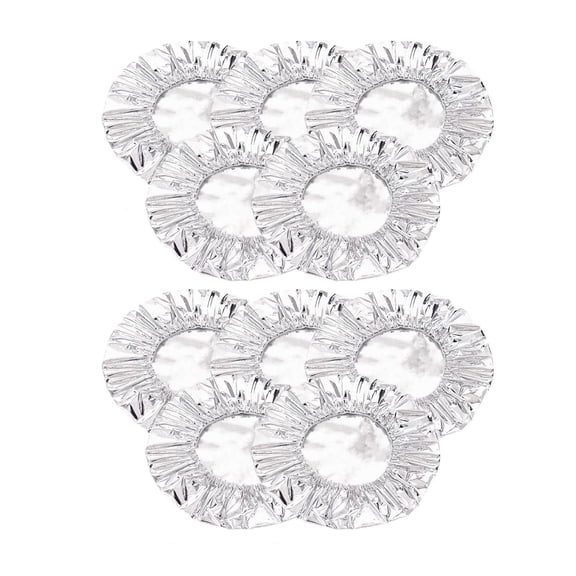 Reusable Aluminum Foil Food Covers with Elastic 10PCS Heat Retaining Bowl Covers Universal Fit 7.9–11 in Leakproof Food Covering for Kitchen Dining Picnic Party Food Storage
