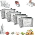 thumbnail image 1 of Reusable Aluminum Foil Sealable Storage Bags,2025 New Vacuum Zipper Pouches Food with Label and Stand-Up Bottom Design, Food Freezer Bag, Easy to Seal, Heat Resistant for Vegetable Fruit Meat, 1 of 10