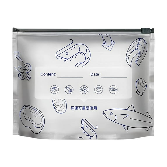 Reusable Aluminum Foil Sealable Storage Bags,Stand Up Foil Freezer Bags,For Food Preservation Vegetables Fruit,Meat,Seafood,Home Freezer Food Preservation(10pcs) (Large)