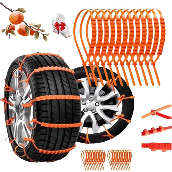 Reusable Anti Snow Chains Of Car,Snow Chains For Car Tires,2026 New Cars Chains For Tires For Auto Pickup Trucks Suv On Ice Sand Mud Rain Road Adjustable Plastic Anti-Skid Ties (*20)