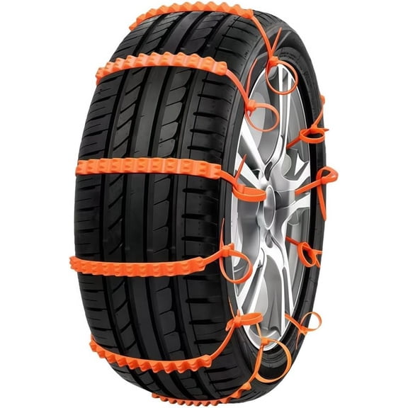 Reusable Anti Snow Chains,Portable Non-Slip Tyre Emergency Straps,Adjustable Anti Skid Tire Chains, for Winter Driving on Snow/Ice & Muddy Roads