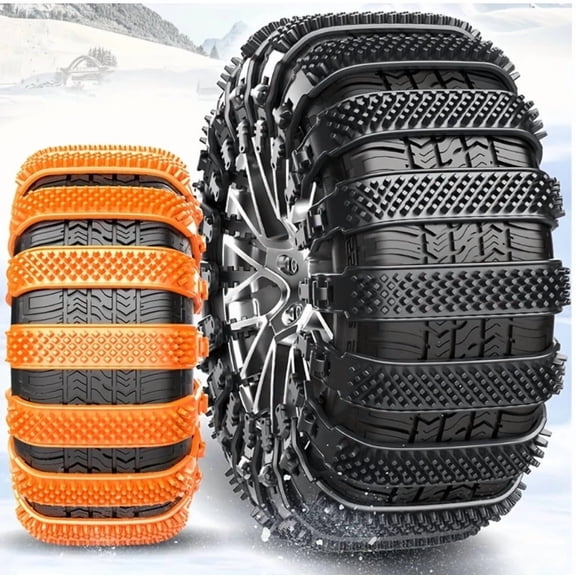Reusable Anti Snow Chains, Universal Anti-skid PE Tire Chains, Zip Tie Tire Chains for Pickup Trucks and SUVs