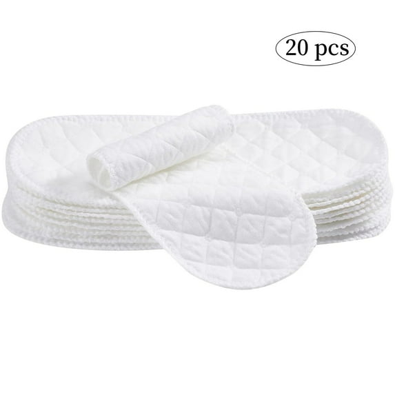 Reusable Baby Diaper Inserts,Soft Baby Cloth Diaper,3 Layers 20 Pack Absorbing Washable Liners for Baby,Topboutique Baby Care Products,4.7 x 12.6 in