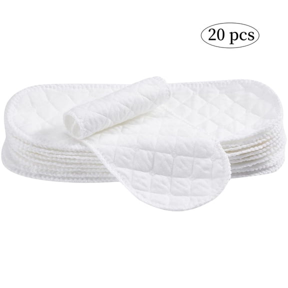 Reusable Baby Diaper Inserts,Soft Baby Cloth Diaper,3 Layers 20 Pack Absorbing Washable Liners for Baby,Topboutique Baby Care Products,4.7 x 12.6 in
