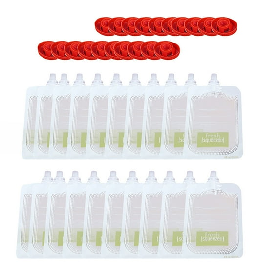 Reusable Baby Food Pouches for Homemade Puree Storage Leakproof Snack Containers with Easy Fill Spout