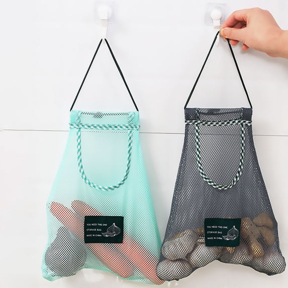 Reusable Bag|Mesh Produce Bag|Hanging Storage|Reusable|Washable Cotton Mesh Grogery Bags Over The Door Pantry Organizer, Home Textile Storage