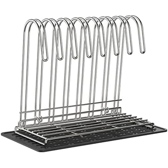 Reusable Bag Rack with Cup Drying Mat,Plastic Bag Dryer Rack Dish Drying,Collapsible Kitchen Counter Storage Organizer Sponge Holder,Dryer Rack for Silicone Storage Bag,Kitchen Must Have