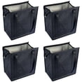 thumbnail image 1 of Reusable Bag Thermal Zipper Collapsible Tote Cooler Food Transport Hot and Cold for Camping,4 Pack Strong Reusable Grocery Tote,Shopping Bags,Large Capacity Heavy Duty Insulated Smart Shopping Bag, 1 of 9