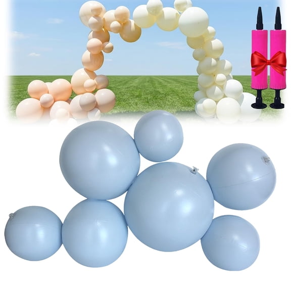 Reusable Balloon Garland Arch Kit, 18ft 3/7 PCS Linked Pvc Balloons with Elastic Bands, Quick & Easy to Inflate and Set up for Weddings & Party
