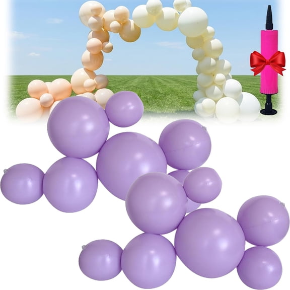 Reusable Balloon Garland Arch Kit, 18ft 3/7 PCS Linked Pvc Balloons with Elastic Bands, Quick & Easy to Inflate and Set up for Weddings & Party