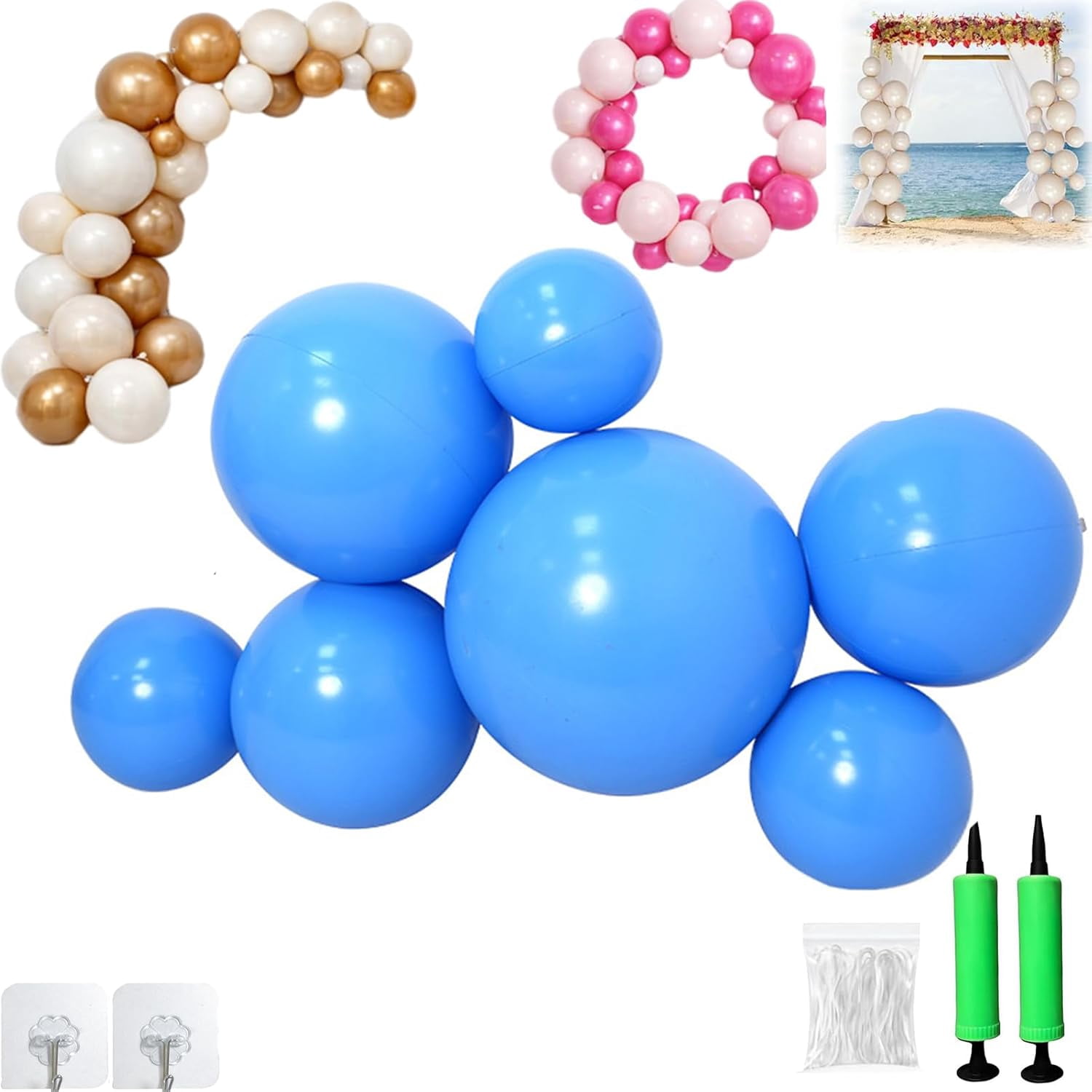 Reusable Balloon Garland Arch Kit, Inflatable Balloon Arch, Reusable Balloon Arch Inflatable, 3/7 PCS Linked PVC Balloon Garland, Easy Setup Party Decoration for Birthday Wedding