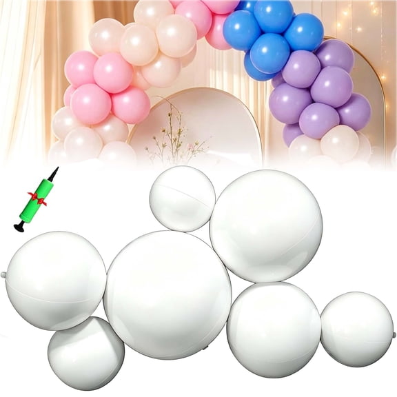 Reusable Balloon Garland, Inflatable PVC Balloon Arch Kit with Elastic Band, Easy Setup Party Decoration for Birthday Wedding Events