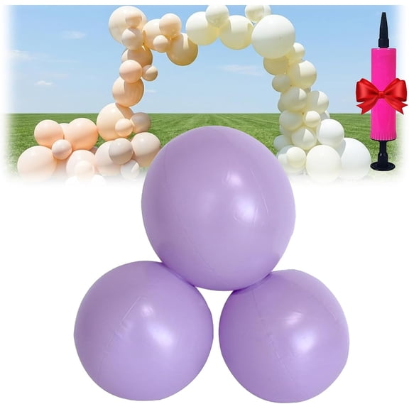 Reusable Balloon Garland - Reusable Balloon Garland Inflatable Cluster Arch Kit with Linked PVC Balloons & Elastic Bands, Easy Setup Party Decoration for Birthday Wedding Events (3pcs Purple)