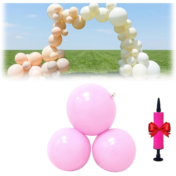 Reusable Balloon Garland - Reusable Balloon Garland Inflatable Cluster Arch Kit with Linked PVC Balloons & Elastic Bands, Easy Setup Party Decoration for Birthday Wedding Events (3pcs Pink)