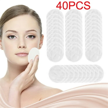 Reusable Bamboo Makeup Remover Pads,60/40/20/10pcs Washable Rounds Cleansing Facial Cotton Make Up Removal Pads Tool