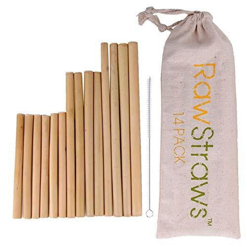 Ibambo Natural Bamboo Drinking Straws 10 Pack 8 Inch Eco Friendly  Sustainable Reusable Straws Washable Biodegradable Alternative to Plastic 
