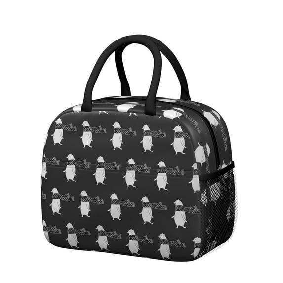 Reusable Bear Lnsulated Lunch Bag for Women & Men-Leakproof Water-Resistant Cooler Tote,Large Capacity(10.6x8.7x6.3in)for Work,Office,Travel,Picnic,Beach.
