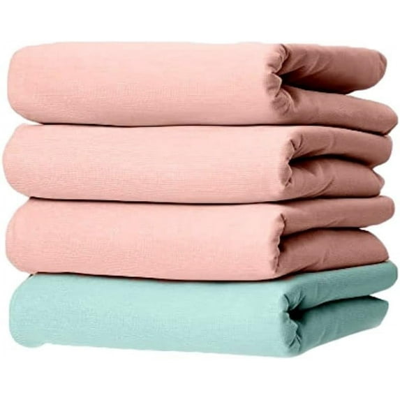 Reusable Bed Underpad - Waterproof & Washable Bed Pad - Absorbent Mattress Protector Pad - Incontinence Bed Pads - Bed Protector Pads Pack of 4 (3 Pink 1 Green, 31"X47")