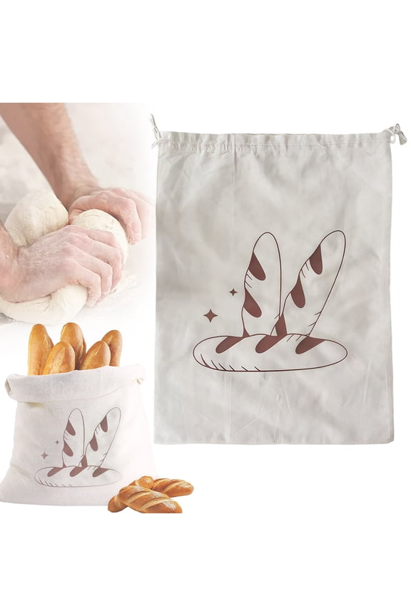 Reusable Beeswax Bread Storage Bags 38×31cm Organic Cotton Zip Lock Food Saver Bag for Sourdough Bread, Artisan Loaf, Freezer Safe Eco-Friendly Freshness Keeper Container (1 Pc)