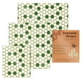 thumbnail image 1 of Reusable Beeswax Wrap - 3 Pack Eco-Friendly Beeswax Wraps For Food,Organic,Sustainable,Biodegradable,Zero Waste,Plastic-Free Food Storage,5S Lemon Patterns,Green Hive Set, 1 of 4
