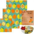 thumbnail image 1 of Reusable Beeswax Wrap 3 Pack Eco-Friendly Beeswax Wraps For Food, Organic, Sustainable, Biodegradable, Zero Waste, Plastic-Free Food Storage(G), 1 of 4