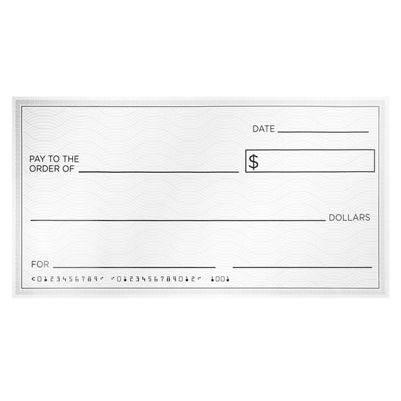 Reusable Big Check for Presentation, 30 x 16 in Large Oversized Dry Erase Plaque for Endowment, Donations