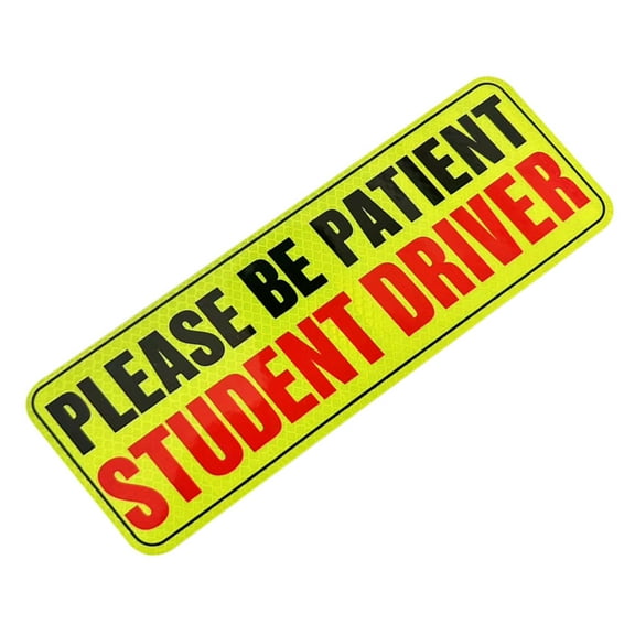 Reusable Bumper Reflective Sticker for Car Student Driver Magnet New Driver Magnet Safety Warning Driver Magnet