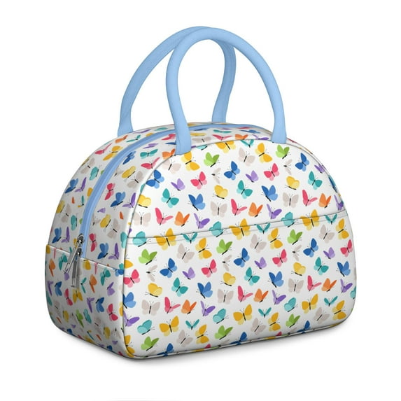 Reusable Butterfly Lnsulated Lunch Bag for Women & Men - Leakproof Water-Resistant Cooler Tote, Large Capacity for Work,Travel,Picnic,Beach & Office.