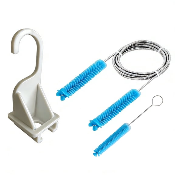 Reusable CPAP Machine Tube Cleaning Set Includes Detachable Brush And Space Saving Hook
