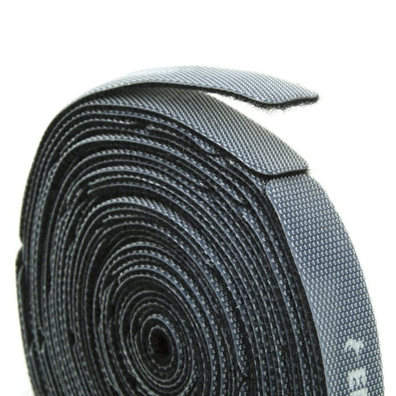 Reusable Cable Ties 1/2" x 4" Self-Gripping Strips Ready to Use Precut Straps for Cable Management and Organizing Cords 50 Pack (Black)