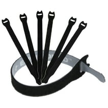 Reusable Cable Ties 1/2" x 4" for Cable Management and Organizing Cords - 30 Pack (Black) ENVISIONED