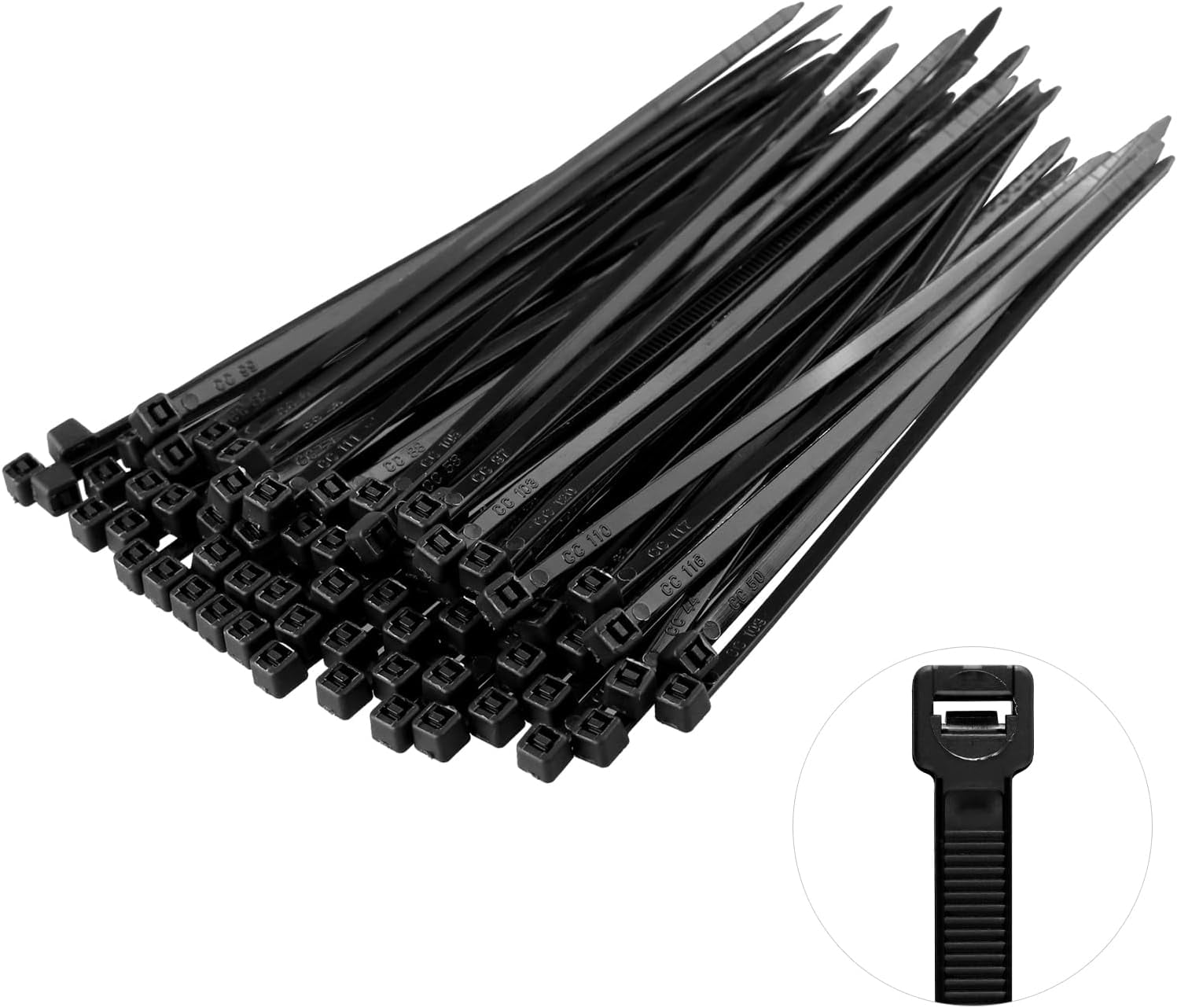 10 Inch Black Releasable Cable Tie - 100 Pack - Secure™ Cable Ties