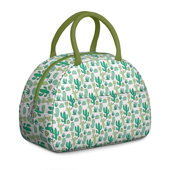 Reusable Cactus Lnsulated Lunch Bag for Women & Men - Leakproof Water-Resistant Cooler Tote, Large Capacity for Work,Travel,Picnic,Beach & Office.