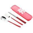 thumbnail image 1 of Reusable Camping Utensil Set with Organizer – Portable Stainless Steel Cutlery for Travel, Lunch, Work, and School, 1 of 5