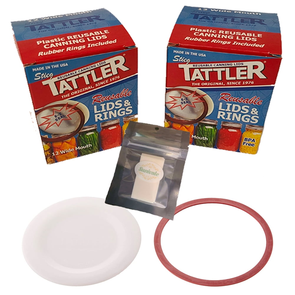 Vintage Canning Jar Seals Bundle - 48 Natural Rubber Rings With Dissolvable Labels For Old Style Bailer Jars
