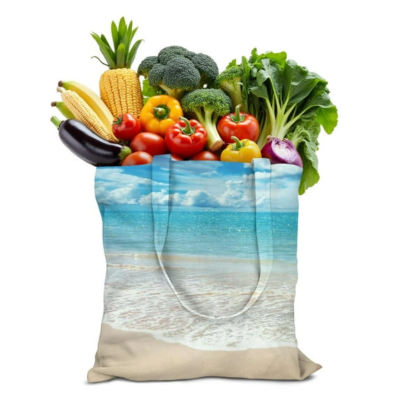 Reusable Canvas Tote Bag – Abstract Geometric & Rainbow Gradient Pattern – Boho Watercolor Beach & Patriotic Starry Night Print – Eco Cotton Bag for Women, USA Pride & Everyday Use