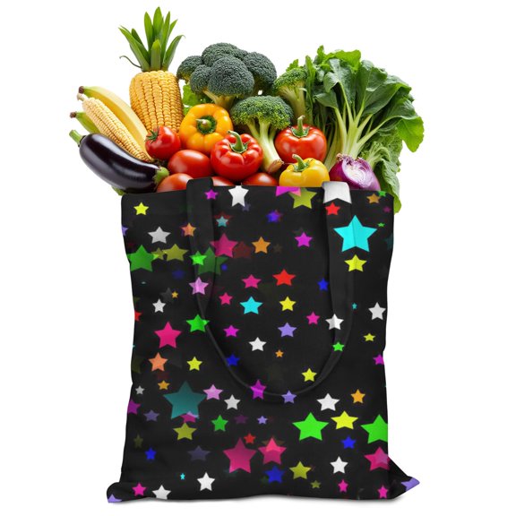 Reusable Canvas Tote Bag – Colorful Abstract Art Print with Pop Art & Tie-Dye Design – Modern Aesthetic Cotton Bag for Women, Fashion Lovers & Everyday Use