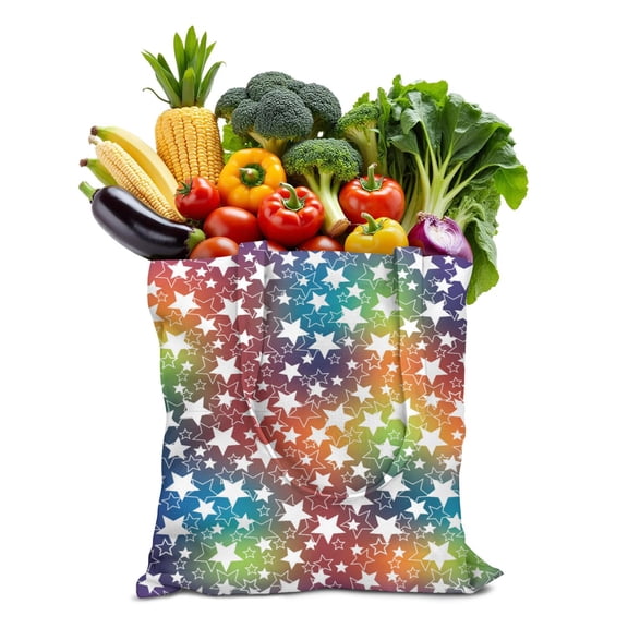 Reusable Canvas Tote Bag – Colorful Abstract Art Print with Pop Art & Tie-Dye Design – Modern Aesthetic Cotton Bag for Women, Fashion Lovers & Everyday Use